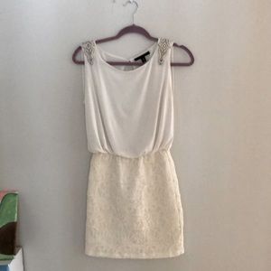 Embellished ivory dress